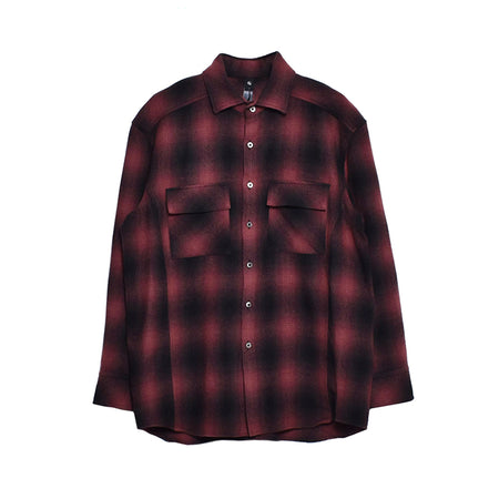 [wjk]check oversize CPO shirt/RED(4882wo01c)