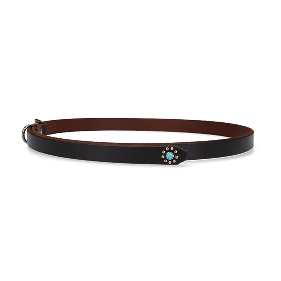 STANDARD CALIFORNIA]HTC Belt #25th 1Point End Flower Turquoise