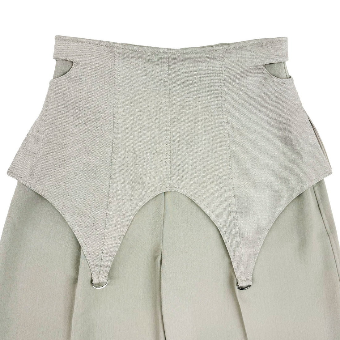 [UN3D] CORSET DETAIL WIDE PT/BEIGE(522520700401)