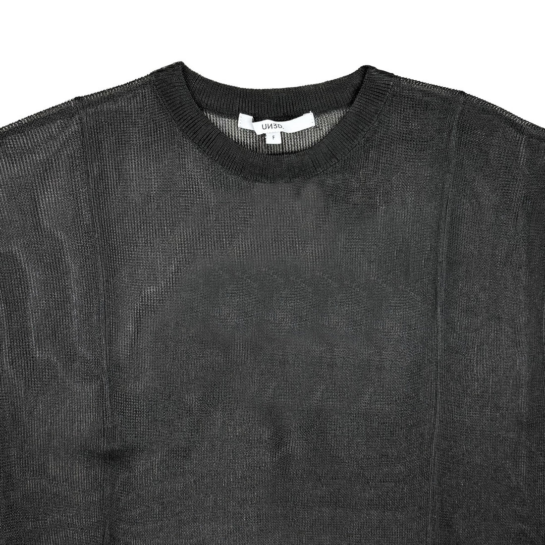 [UN3D]SHEER SLEEVELESS KT TOP/BLACK(522542600101)