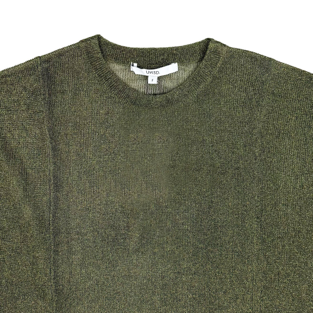 [UN3D]SHEER SLEEVELESS KT TOP/KHAKI(522542600101)