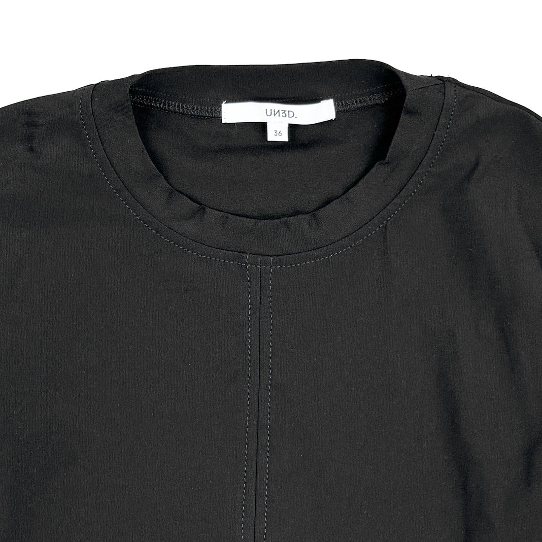 [UN3D]SQUARE CUBE HEM TOP/BLACK(522542700201)