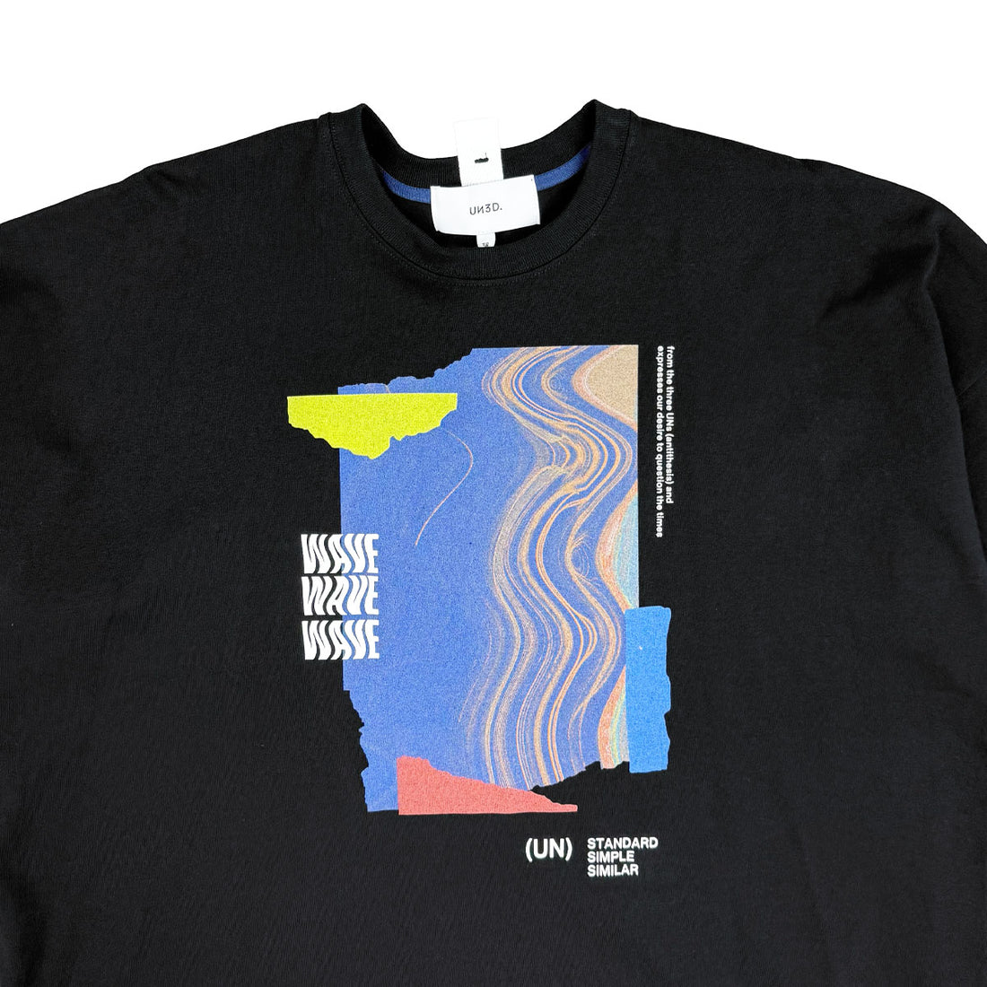[UN3D]ABSTRACT WAVE T-SH/BLACK(522542700201)