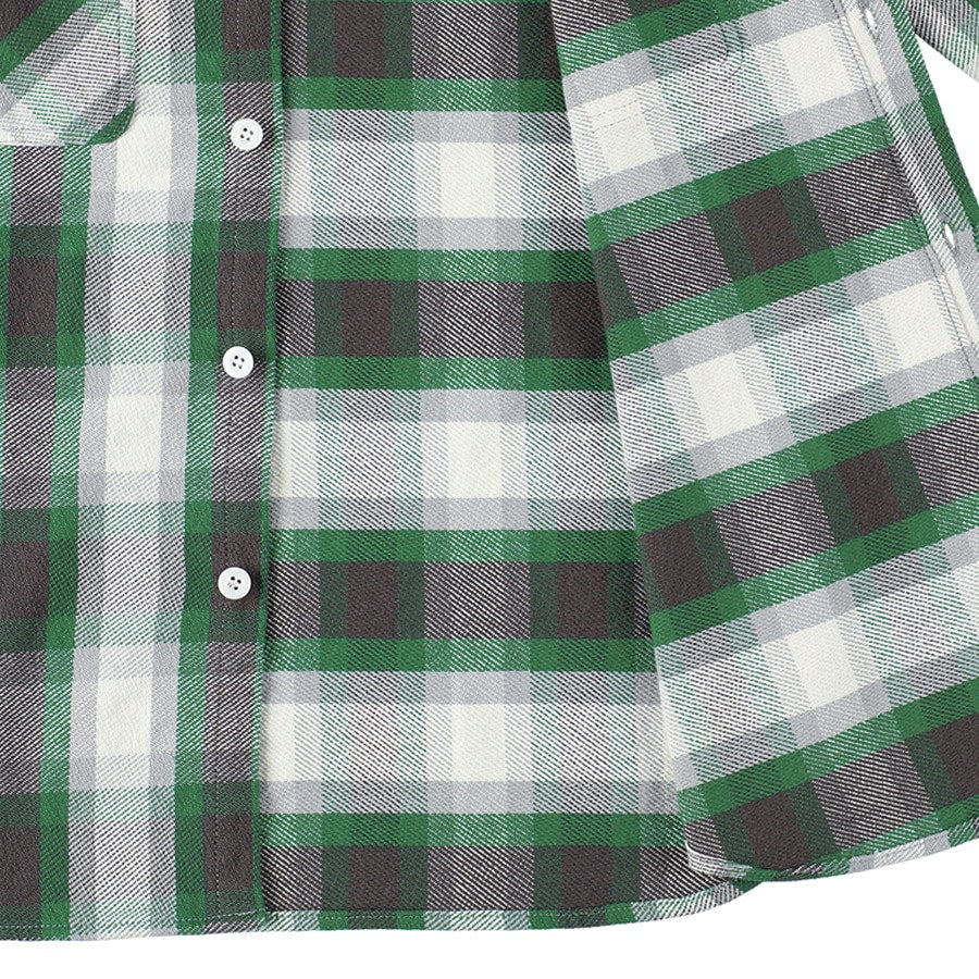 [STANDARD CALIFORNIA]SD Heavy Flannel Check Shirt/Green(SHOLA270)