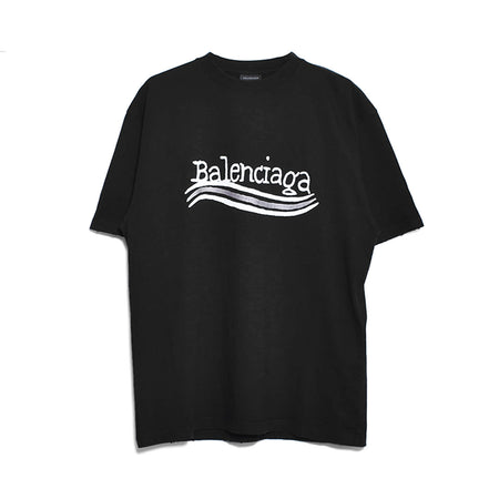 [BALENCIAGA]Large Fit T-Shirt/BLACK/SILVER(641655TNVE7)