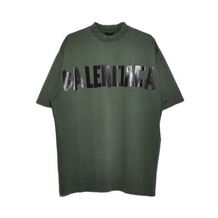 [BALENCIAGA]Medium Fit T-Shirt/DARK GREEN(739784-TQVQ8)