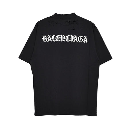 [BALENCIAGA]Medium Fit T-Shirt/BLACK/WHITE(764235-TQVJ8)