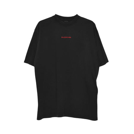 [BALENCIAGA]Medium Fit T-Shirt/BLACK/RED(764235TTVJ1)