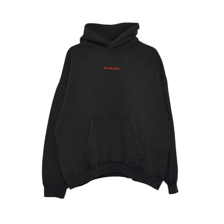 [BALENCIAGA]Medium Fit Hoodie/BLACK/RED(767877-TTVJ2)