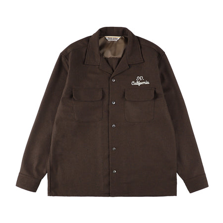 [STANDARD CALIFORNIA]D Wool Shirt/Brown(SHOLB270)