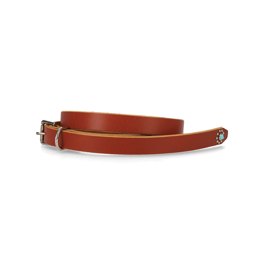 STANDARD CALIFORNIA]HTC Belt #25th 1Point End Flower Turquoise