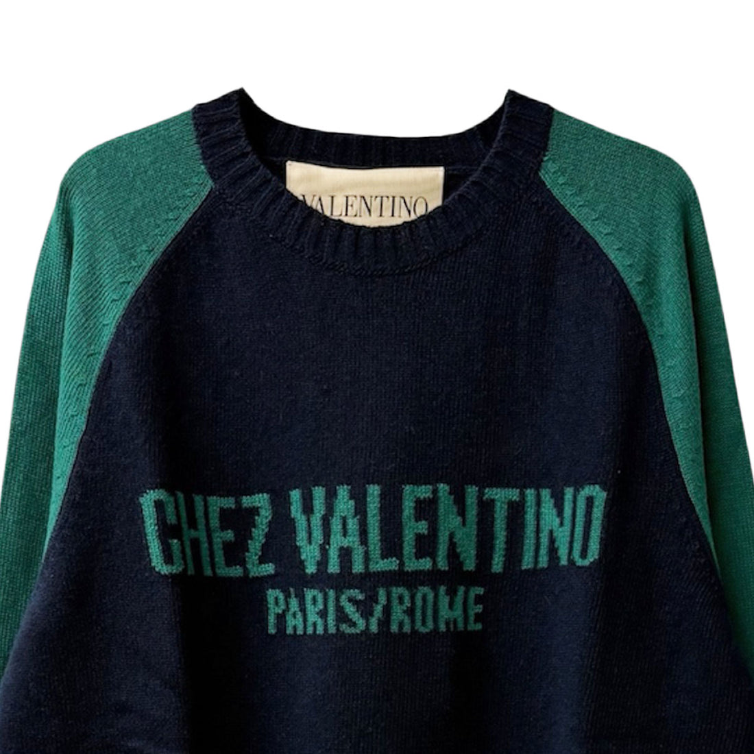 [VALENTINO]KNIT/NAVYGREEN(7V3KC34TB1N)