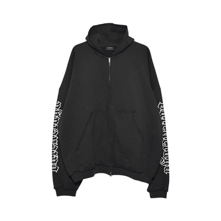 [BALENCIAGA]Pulled Large Zip-Up Hoodie/BLACK(808227-TSVW5)