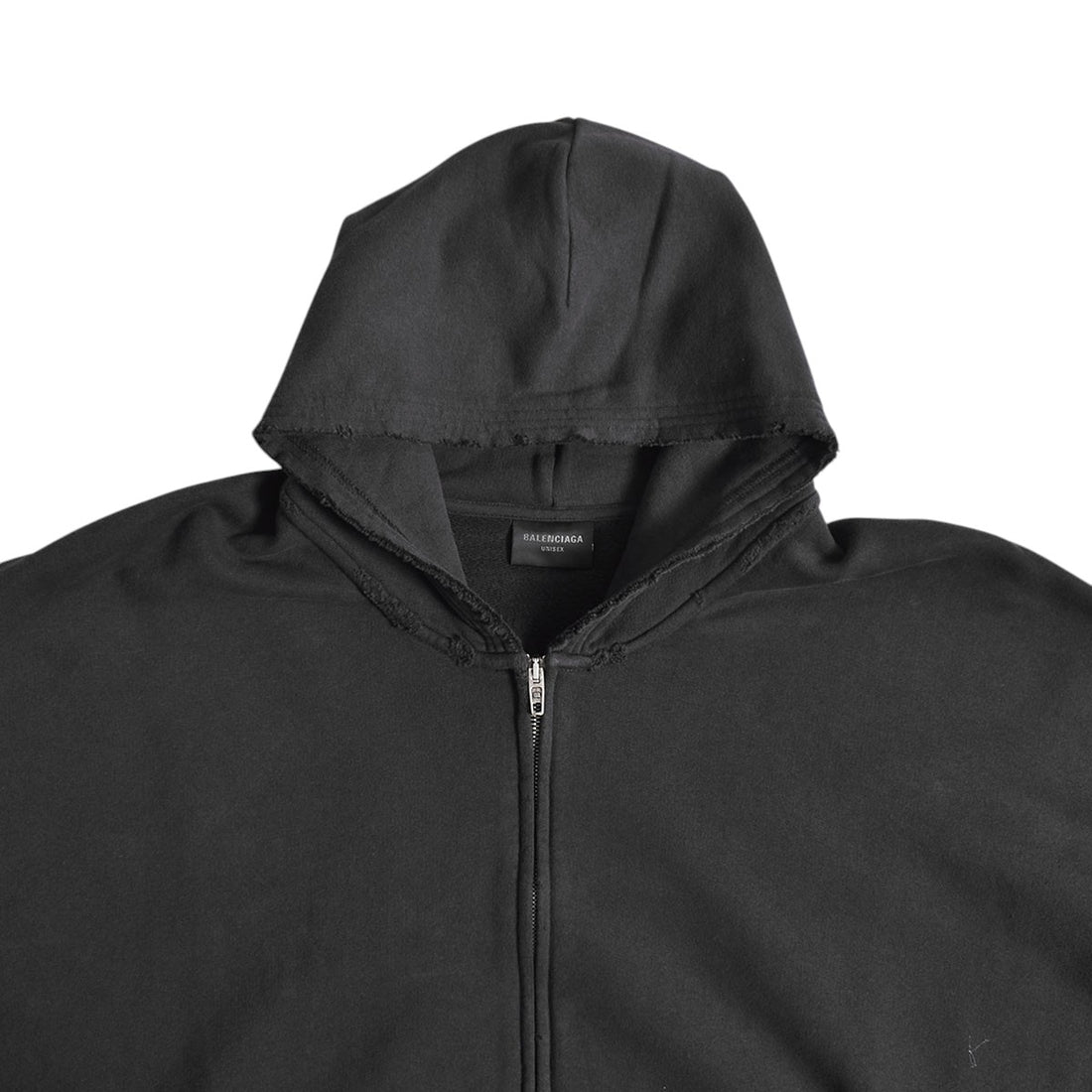 [BALENCIAGA]Pulled Large Zip-Up Hoodie/BLACK(808227-TSVW5)