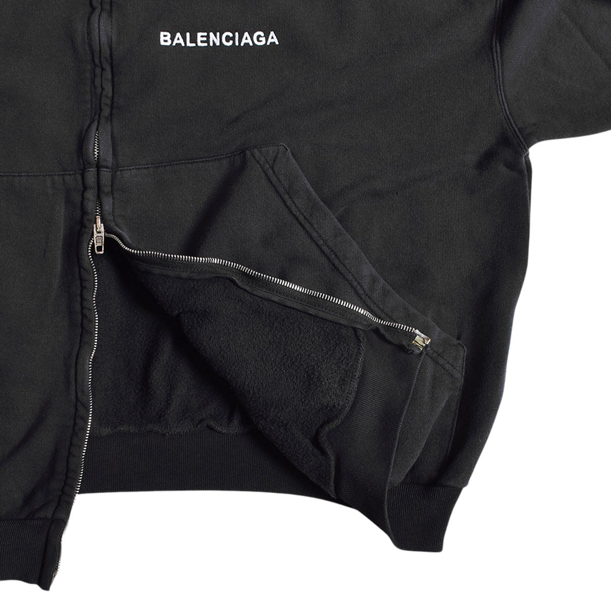 BALENCIAGA]Large Zip-Up Hoodie/WASH BLACK(826162-TSVH3) – R&Co.