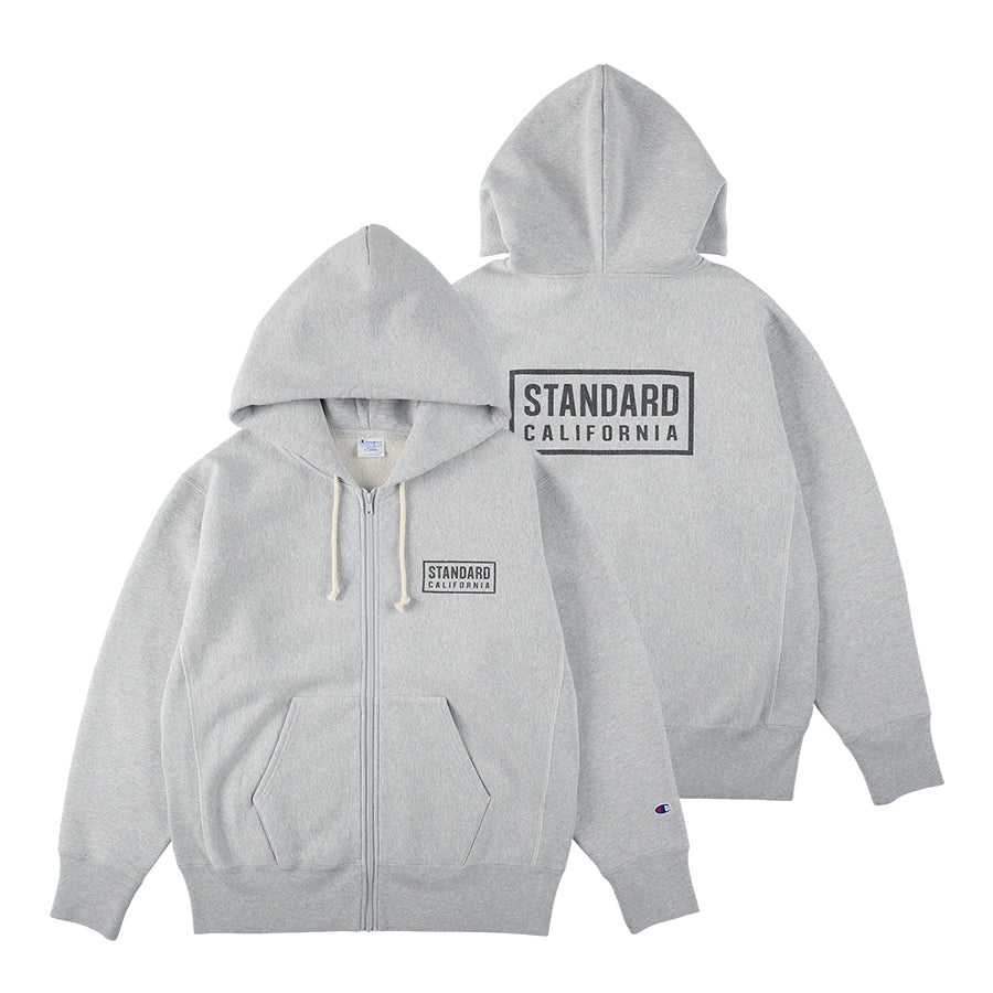 [STANDARD CALIFORNIA]Champion for SD Exclusive Zip Hood Sweat/GRAY(SWOZB220)