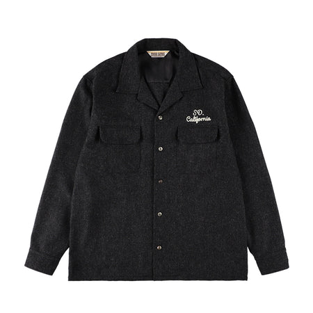 [STANDARD CALIFORNIA]D Wool Shirt/Charcoal(SHOLB270)