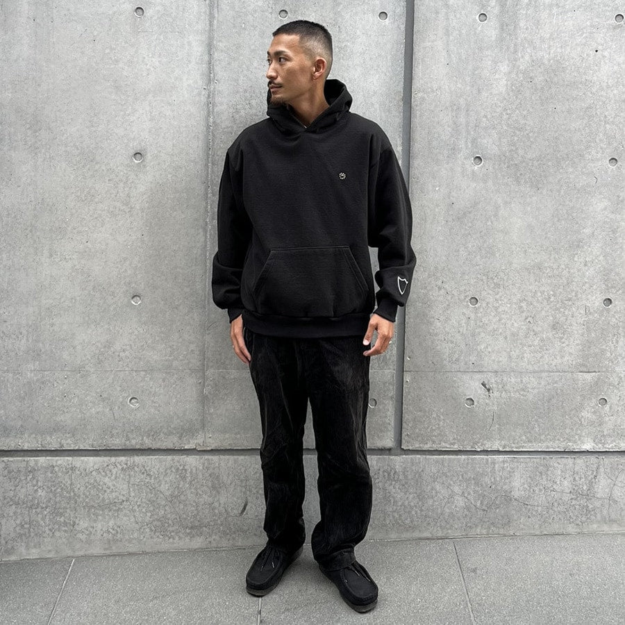 STANDARD CALIFORNIA]HTC Sweat Shirt #Laap Flower Stone Hood/BLACK
