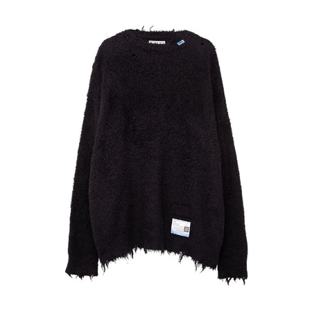 [MAISON MIHARA YASUHIRO]Cotton Brushed Pullover Knit/BLACK(A11SW522)