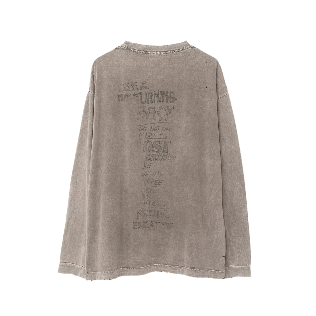 [MAISON MIHARA YASUHIRO]Bleached Long-sleeve T-shirt/BEIGE(A12LT601)