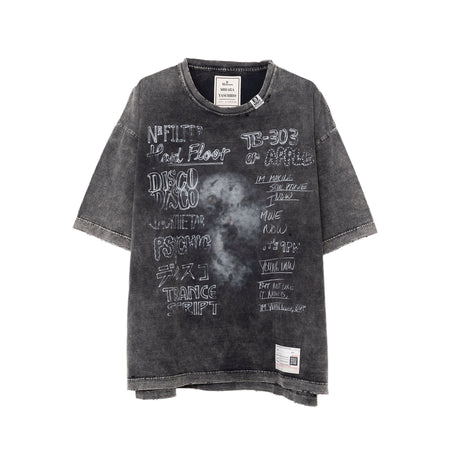 [MAISON MIHARA YASUHIRO]Bleached T-shirt/BLACK(A12TS602)