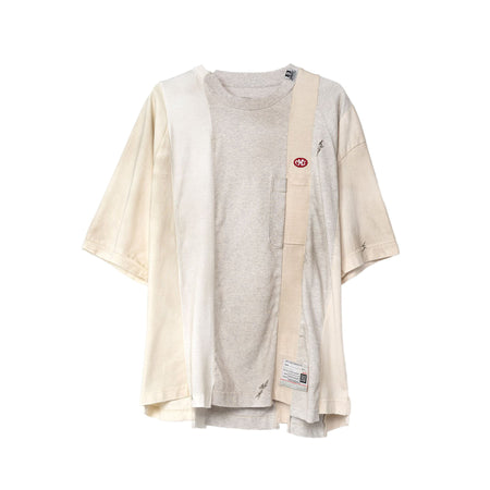 [MAISON MIHARA YASUHIRO]Vertical Switching T-shirt/BEIGE(A12TS621)