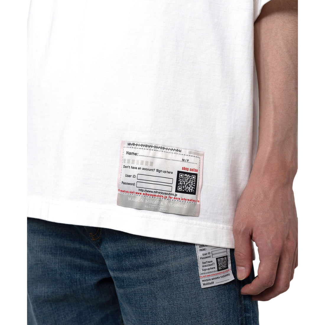 [MAISON MIHARA YASUHIRO]Back Printed T-shirt/WHITE(A12TS641)