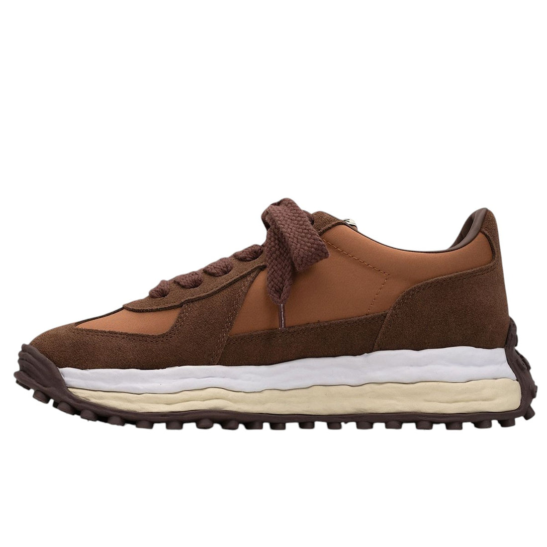 [MAISON MIHARA YASUHIRO]"LARRY" OG Sole Mix Material Low-top Sneaker/BROWN(A14FW703)