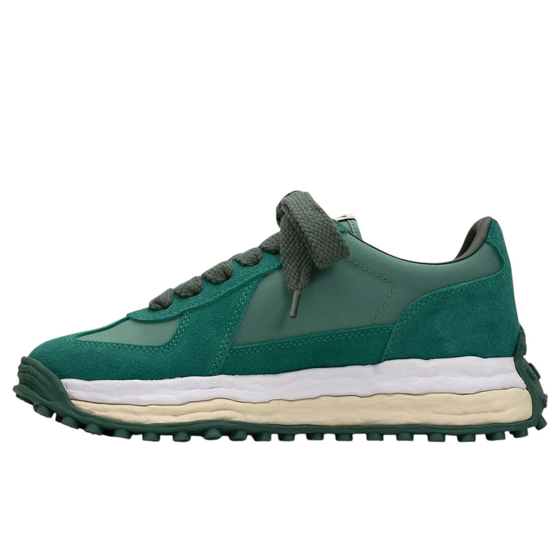 [MAISON MIHARA YASUHIRO]"LARRY" OG Sole Mix Material Low-top Sneaker/GREEN(A14FW703)
