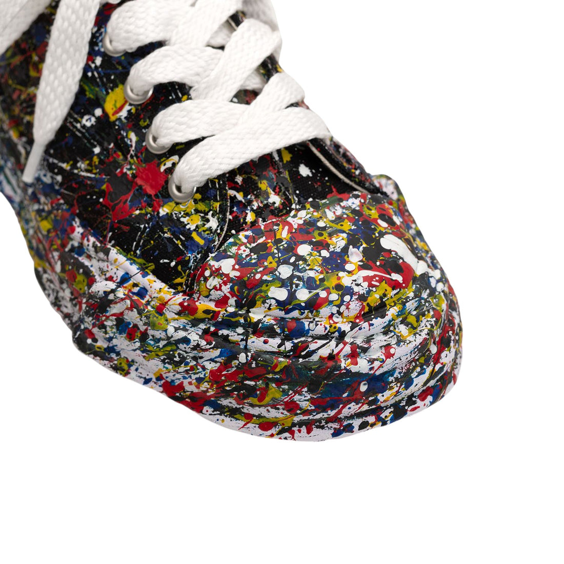 [MAISON MIHARA YASUHIRO]"PETERSON23" OG Sole Sputtering Paint Canvas Low-top Sneaker/BLACK(A14FW725)