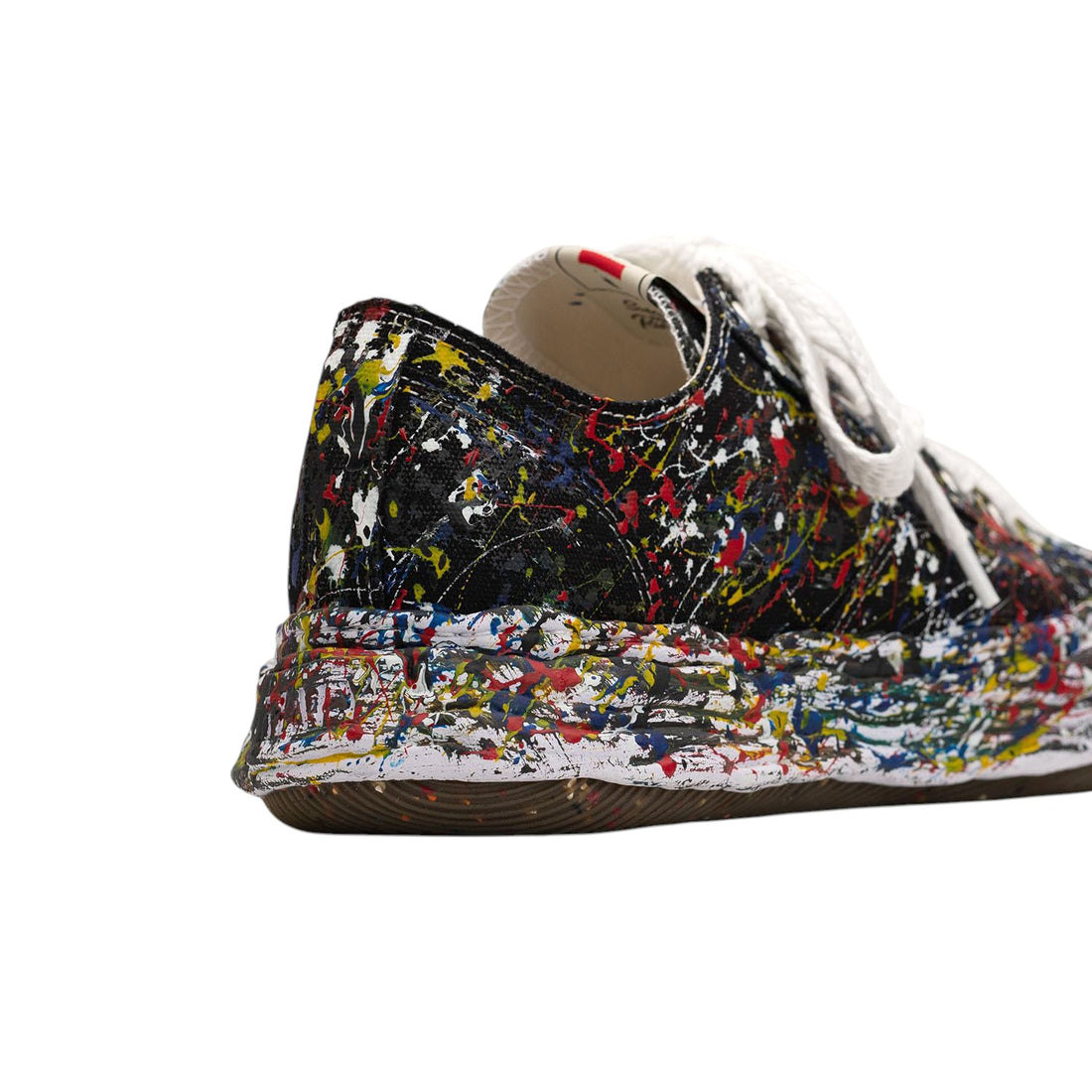 [MAISON MIHARA YASUHIRO]"PETERSON23" OG Sole Sputtering Paint Canvas Low-top Sneaker/BLACK(A14FW725)