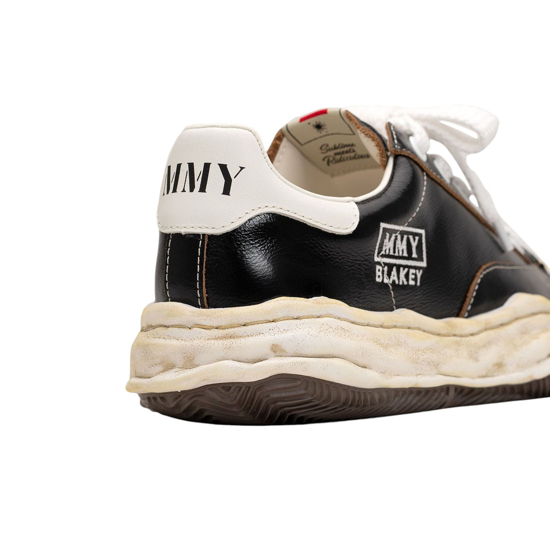 [MAISON MIHARA YASUHIRO]"BLAKEY" OG Sole Wrinkled Leather Low-top Sneaker/BLACK(A14FW736)