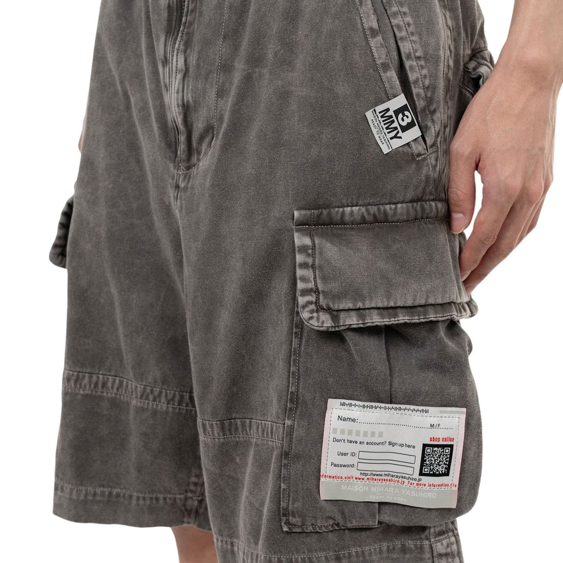 [MAISON MIHARA YASUHIRO]Amateur Sewn Like Cargo Shorts/LIGHT GRAY(A14PT054)