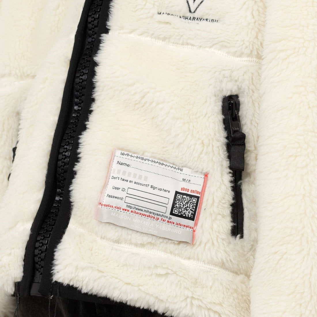 [MAISON MIHARA YASUHIRO]Amateur Sewn Like Boa Jacket/WHITE(A15BL601)