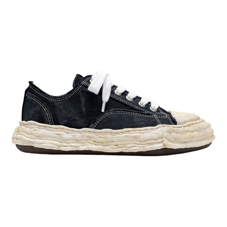 [MAISON MIHARA YASUHIRO]"PETERSON23" OG Sole Vintage Effect Embroidered Canvas Low-top Sneaker/BLACK(A15FW722)