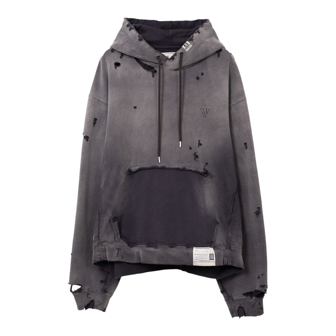 [MAISON MIHARA YASUHIRO]Sun Faded Like Hoodie/BLACK(A15HD552)