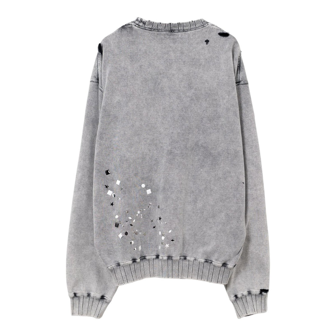 [MAISON MIHARA YASUHIRO]Embellished Bleached Sweatshirt/GRAY(A15PO562)