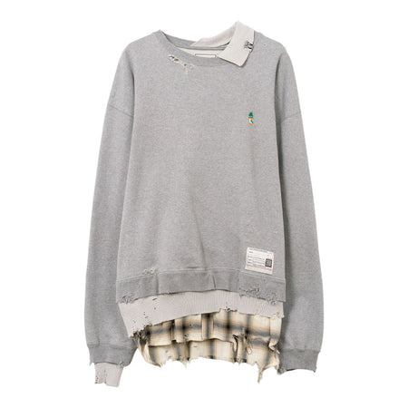 [MAISON MIHARA YASUHIRO]Triple Layered Sweatshirt/GRAY(A15PO572)