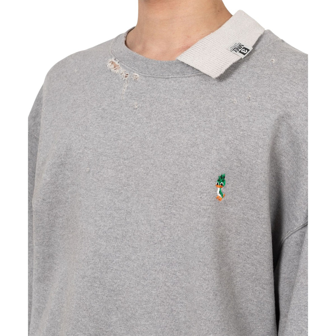 [MAISON MIHARA YASUHIRO]Triple Layered Sweatshirt/GRAY(A15PO572)