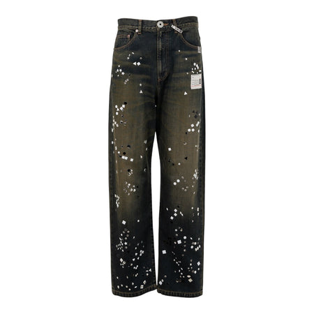 [MAISON MIHARA YASUHIRO]Embellished Denim Pants/INDIGO(A15PT025)