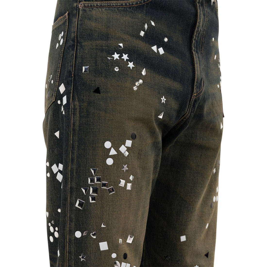 [MAISON MIHARA YASUHIRO]Embellished Denim Pants/INDIGO(A15PT025)