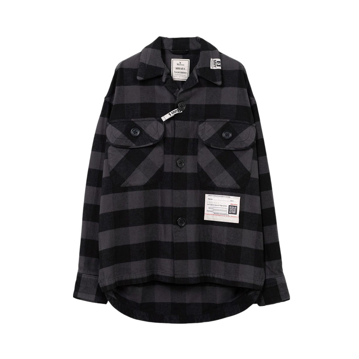 MIHARA YASUHIRO 不規則パッチワーク チェックジャケット 2サイズ Maison MIHARA YASUHIRO ジャケット チェックスタイル -FASCINATE