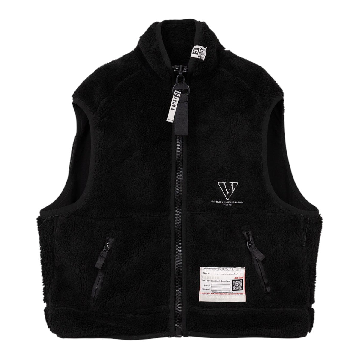 MAISON MIHARA YASUHIRO]Amateur Sewn Like Boa Vest/BLACK(A15VT602