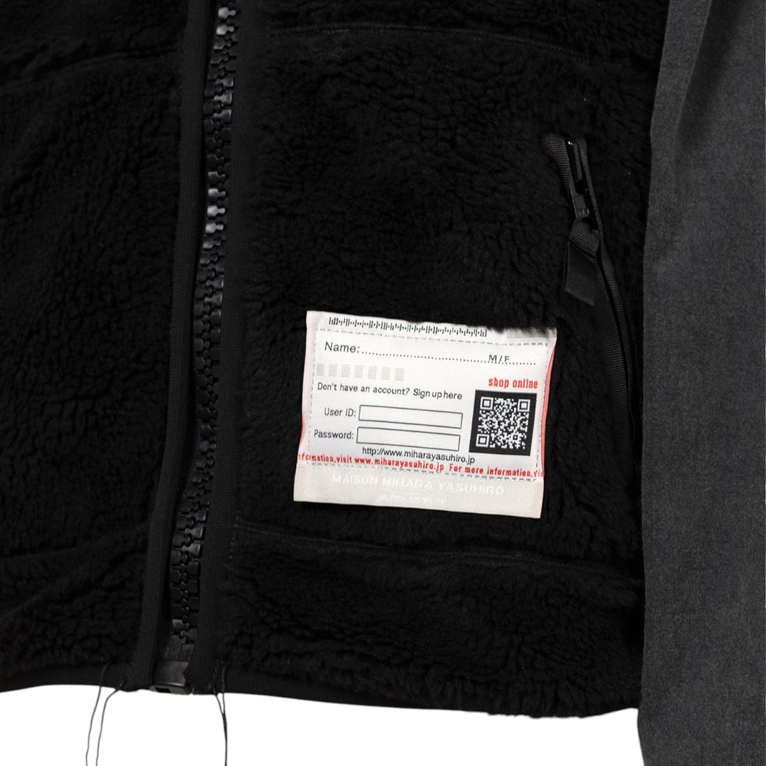 [MAISON MIHARA YASUHIRO]Amateur Sewn Like Boa Vest/BLACK(A15VT602)