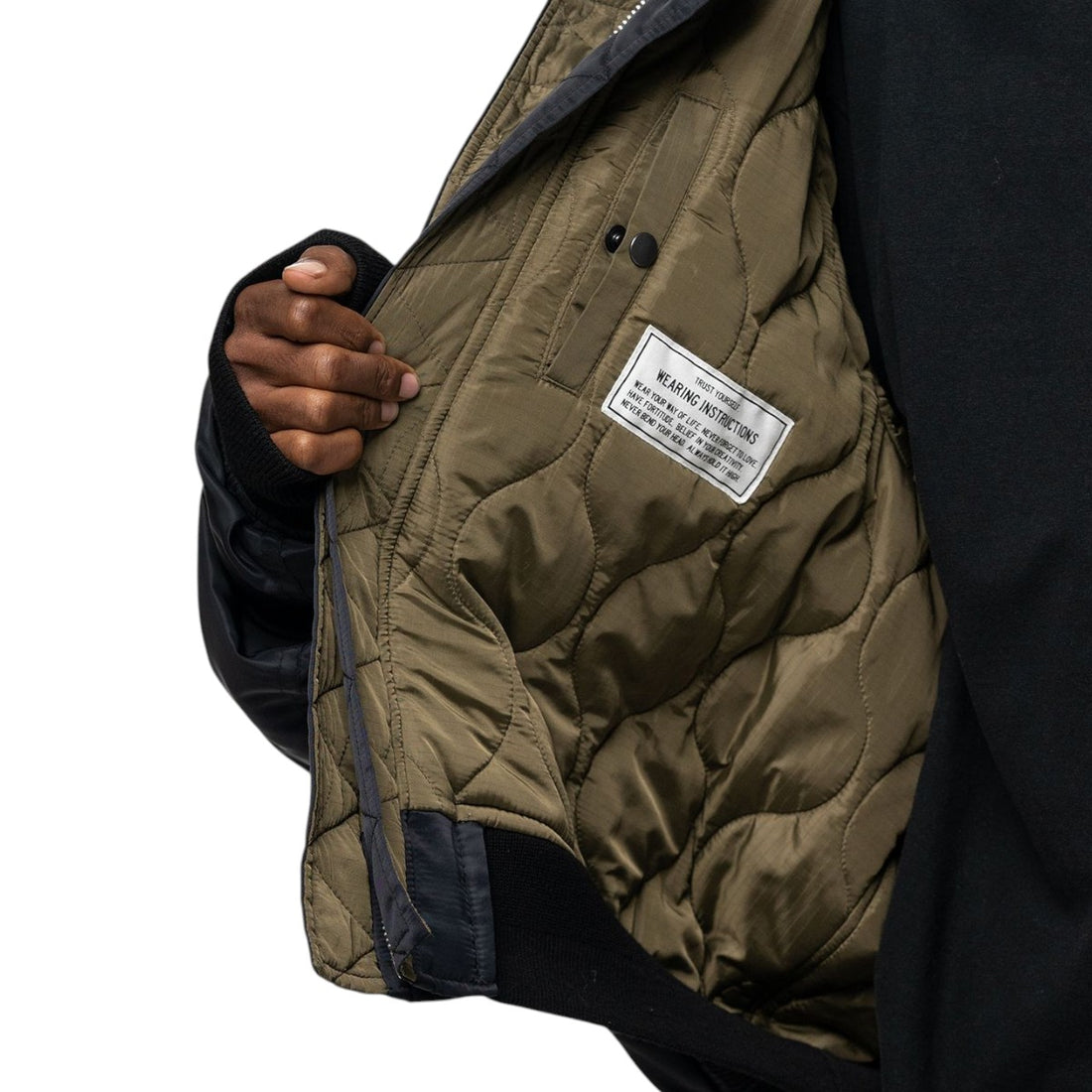 [MAISON MIHARA YASUHIRO]LAYERED BOMBER JACKET(A17BL061)