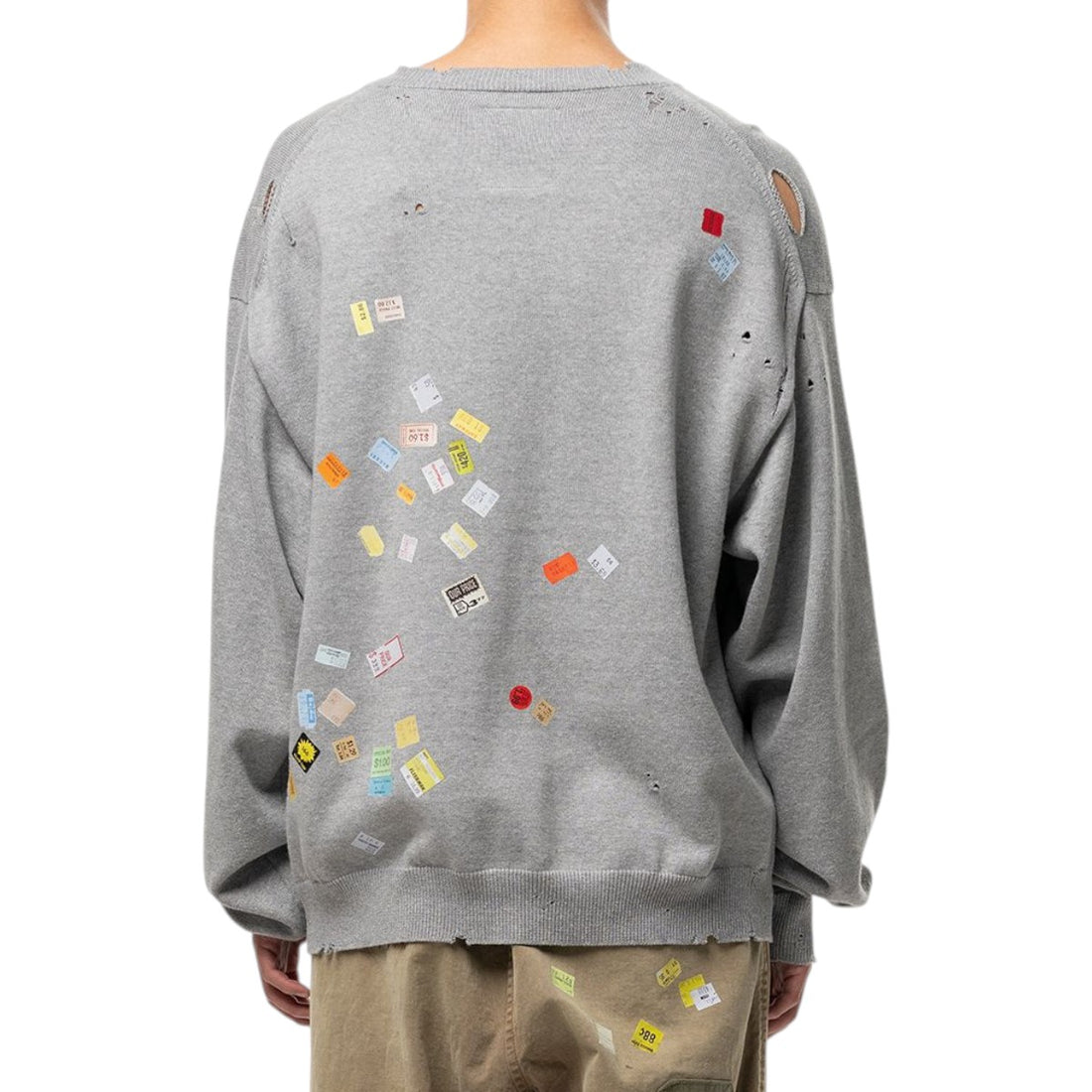 [MAISON MIHARA YASUHIRO]PRICE STICKER KNIT PULLOVER(A17SW500)