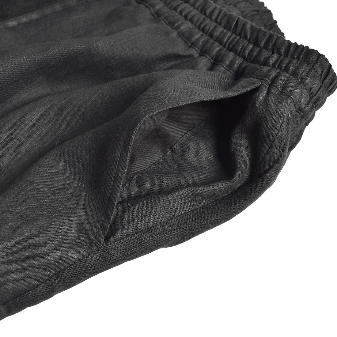 [MARKAWARE]HEMP SHIRTING CLASSIC FIT EASY PANTS/BLACK(A23A-17PT01C)