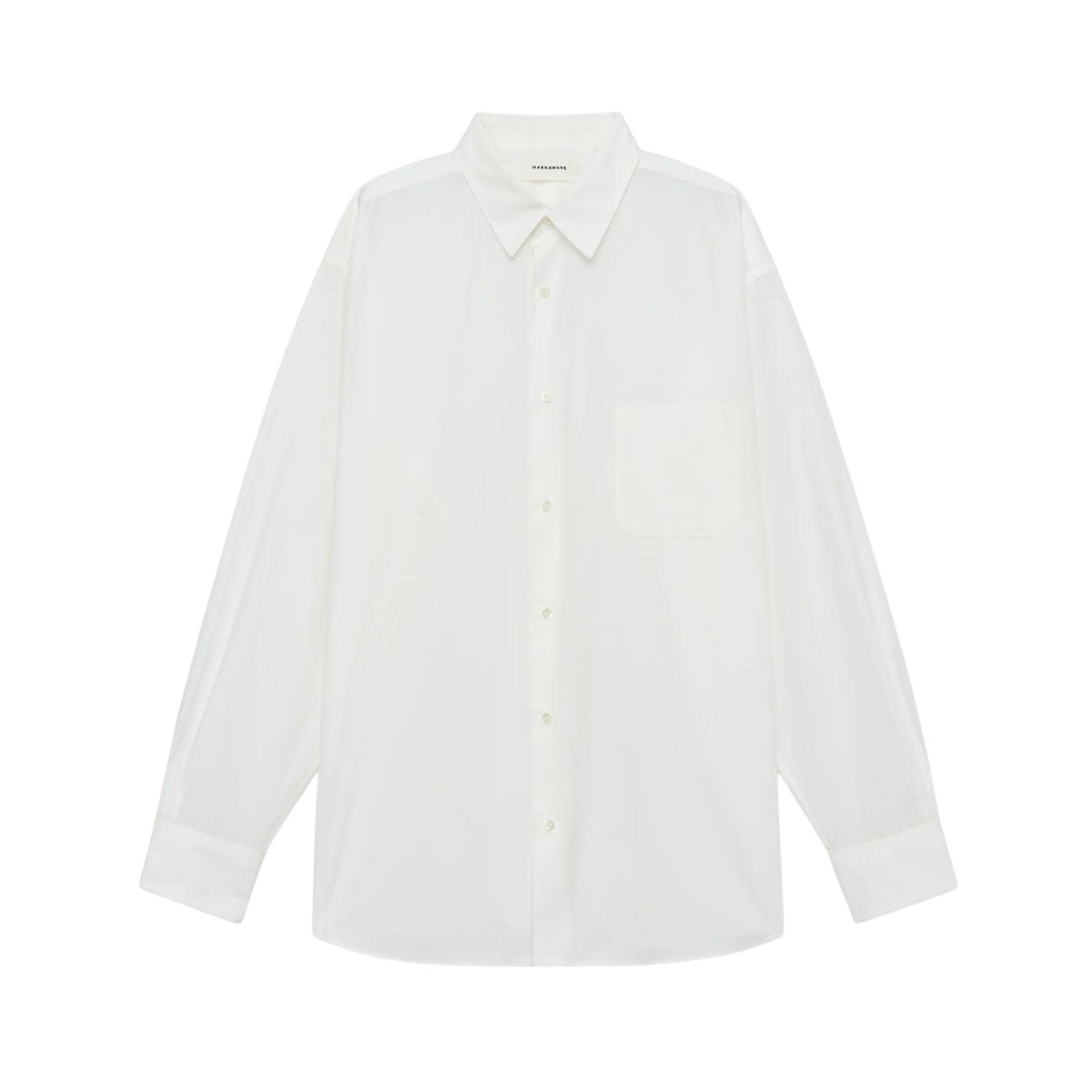 MARKAWARE]ORGANIC GIZA TYPEWRITER COMFORT FIT SHIRT/WHITE