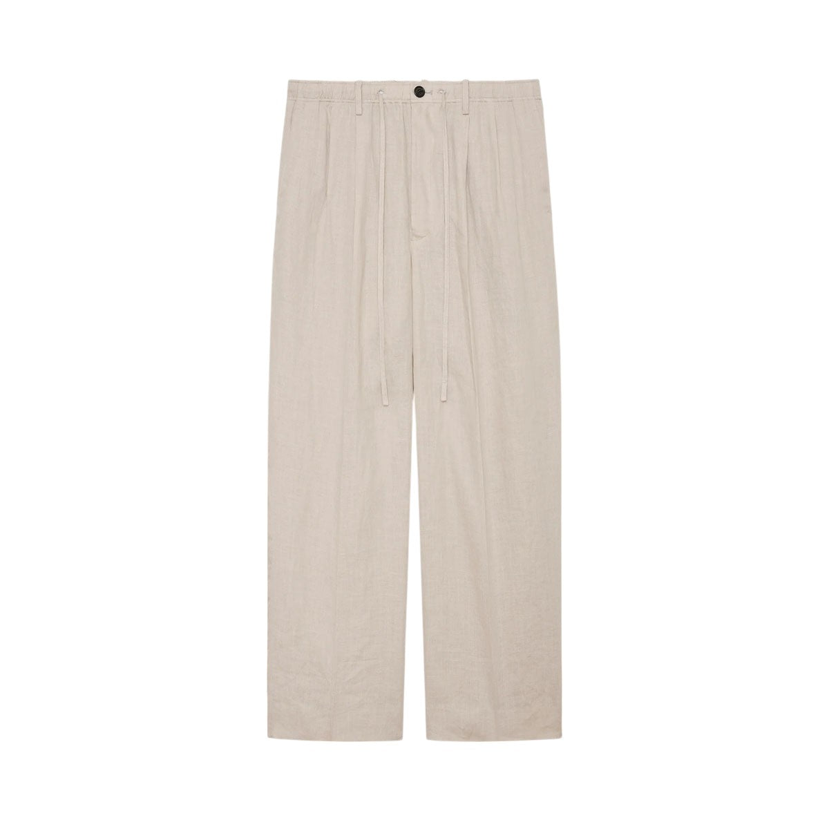 MARKAWARE]HEMP SHIRTING CLASSIC FIT TWO TUCK EASY TROUSERS/TAUPE