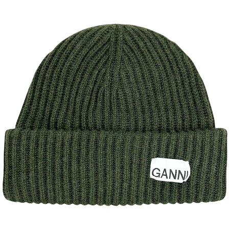 [GANNI]Structured Rib Beanie/KHAKI(A4429)